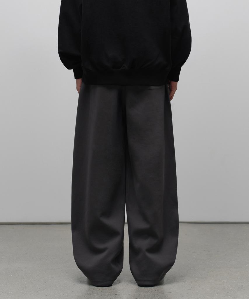 MUSINSA STANDARD Double Knit One-Tuck Wide Lounge Sweatpants [Dark Gray]