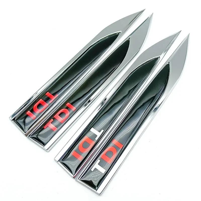 AABGJ1 2 Pieces Metal TDI Side Fender Badge Emblem Sticker Sticker For Volkswagen VW POLO PASSAT GOLF 5 6 7 MK7 MK4 MK5 MK6