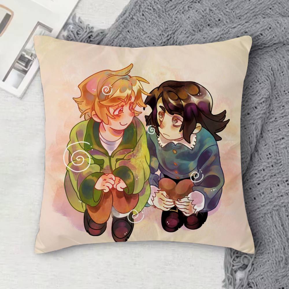 Haunted Hotel Doublesided Printed Square Decorative Cushion Cover for Sofa Living Room Home Decor