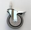 4-Inch Silent Swivel Caster with Brake - Medium TPR High-Grade Elastic Wheel for Dining Cars