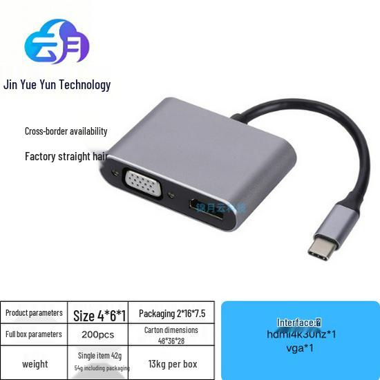USB-C Hub 4-in-1 Dual HDMI Adapter for MacBook