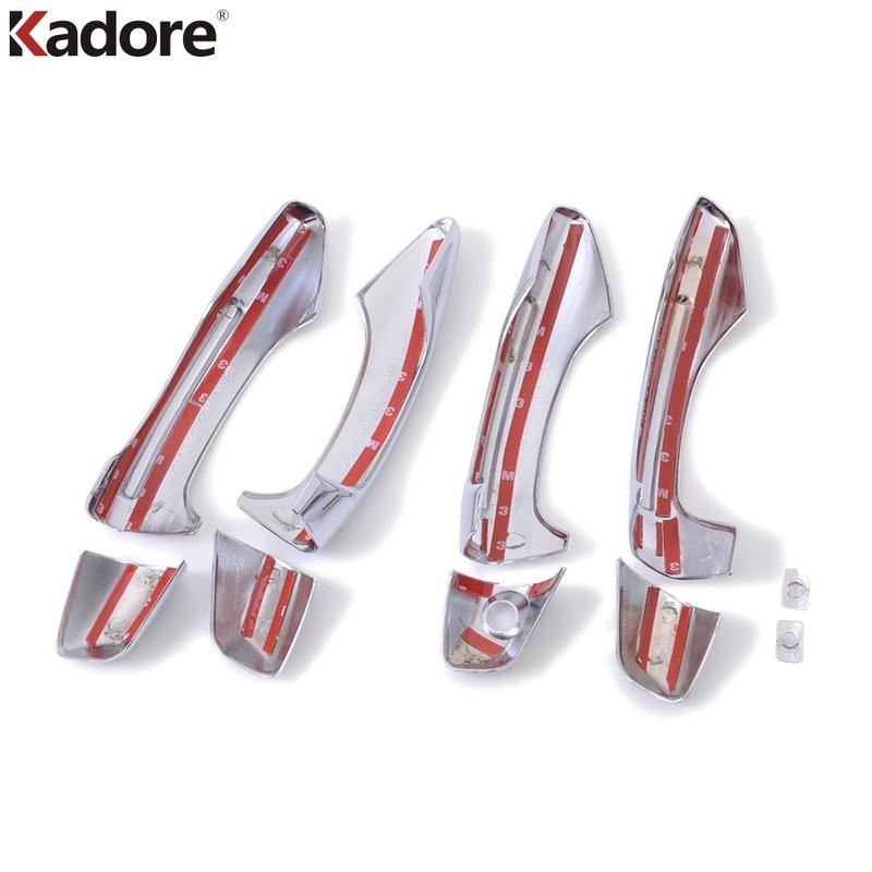 Side Door Handle Cover Trim For Hyundai Santa Fe IX45 SUV 2013 2014 2015 2016 2017 2018 Chrome Decoration Covers Car Accessories