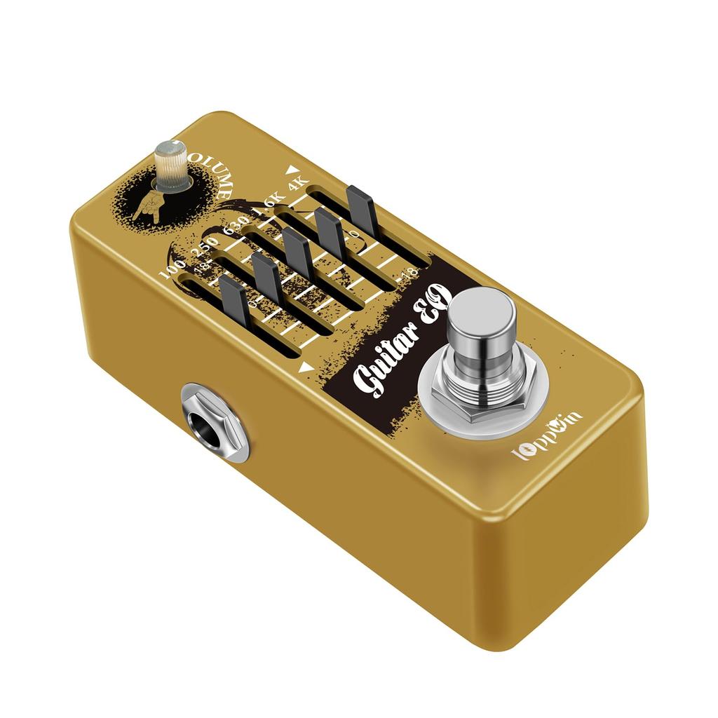 IOppWin Guitar Guitar Graphic Equalizer Pedal with Master Level Control True Bypass Metal Shell Pedal, 5-Band - &