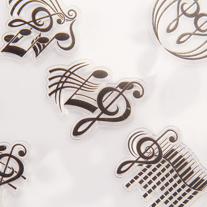 Винтажные Ноты Прозрачный Силиконовый Прозрачный Штамп для Скрапбукинга DIY Поделки Декорация Мягкий Штамп 1pcs