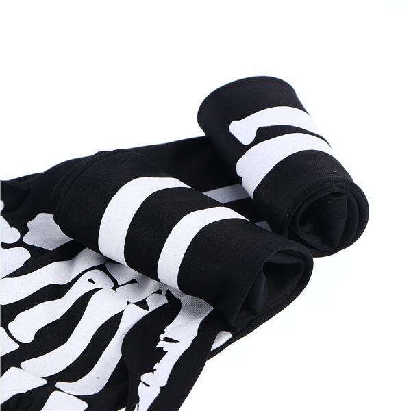 Halloween Costume Cosplay Party Skeleton Long Arm Full Finger Gloves