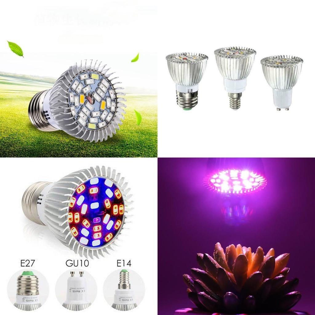 Plnospektrální 28LED pěstební světlo pro hydroponii s paticí E27 Gu10 E14 Ideální pro vnitřní zahrady