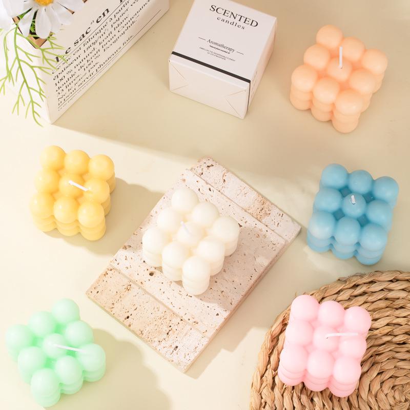 Aromatherapy Magic Cube Candle Gift Box - Handmade Soy Wax Birthday Souvenir for Her