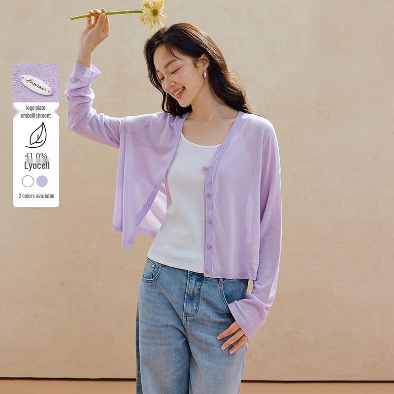 INMAN Women's Lightweight Long Sleeve Knit Cardigan