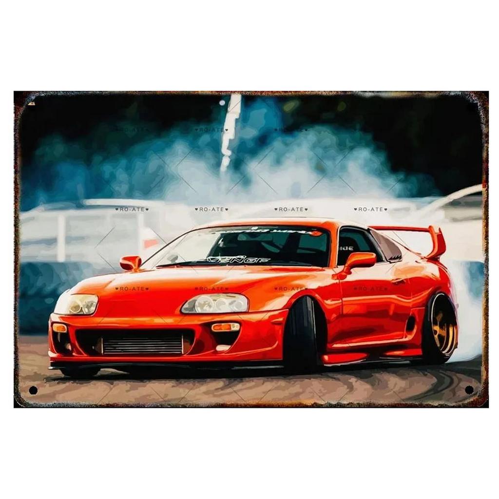 Plaque Metal Tin Signs Classic Cars Wall Decoration Vintage Art Posters Iron Painting for Man Cave Home Cafe Game Room Club Bar