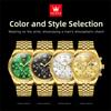 Fashion Quartz Watch Gift Stainless Steel Watchband Round-dial Wristwatch Calendar Luminous Small Second