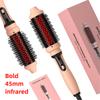 Infrared Thermal Brush Ceramic Curling Iron Heated 45mm Round Brush Professional Electric Hair Curler Comb Hairdressing Tool