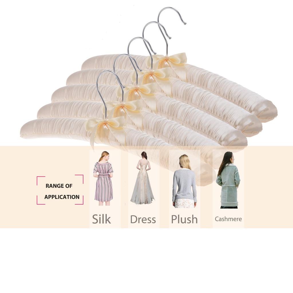 DEWEL Sametové Hladké Věšáky s Plyšovými Věšáky na Oblečení Hotelový Domácí Host Sada 5 Věšáků, Věšáky, Věšáky, Stuhy, Úložný,