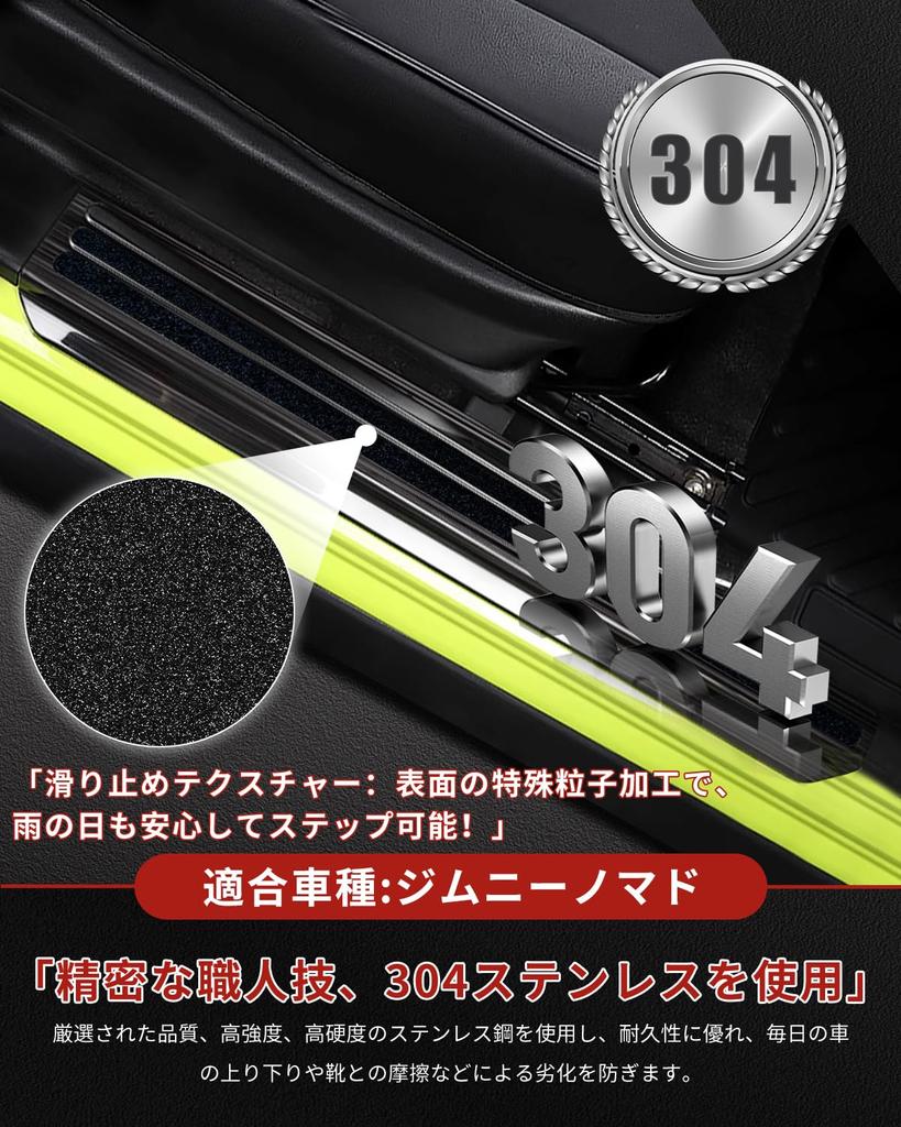 Stainless Steel Carbon Fiber Suzuki Jimny Nomad Dedicated Side Step Guard Scuff Checker Plate Scratch Dirt Mirror Easy Tape Maplewoodcar Scuff JC74W