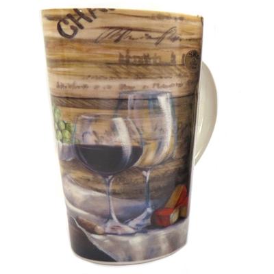 [Q8809] - Large Ceramic Mug 'Terroir Français' - 12.5x8 Cm