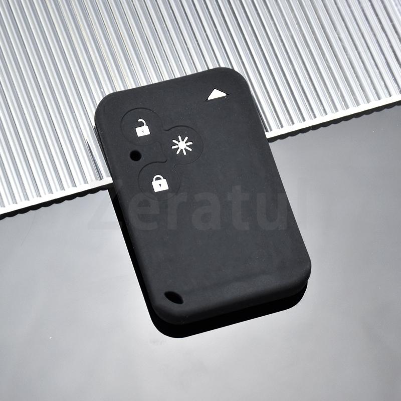 For Renault Laguna Espace 3Buttons Card Holder Remote Control Car Key Silicone Case Shell Fob Holder Protector