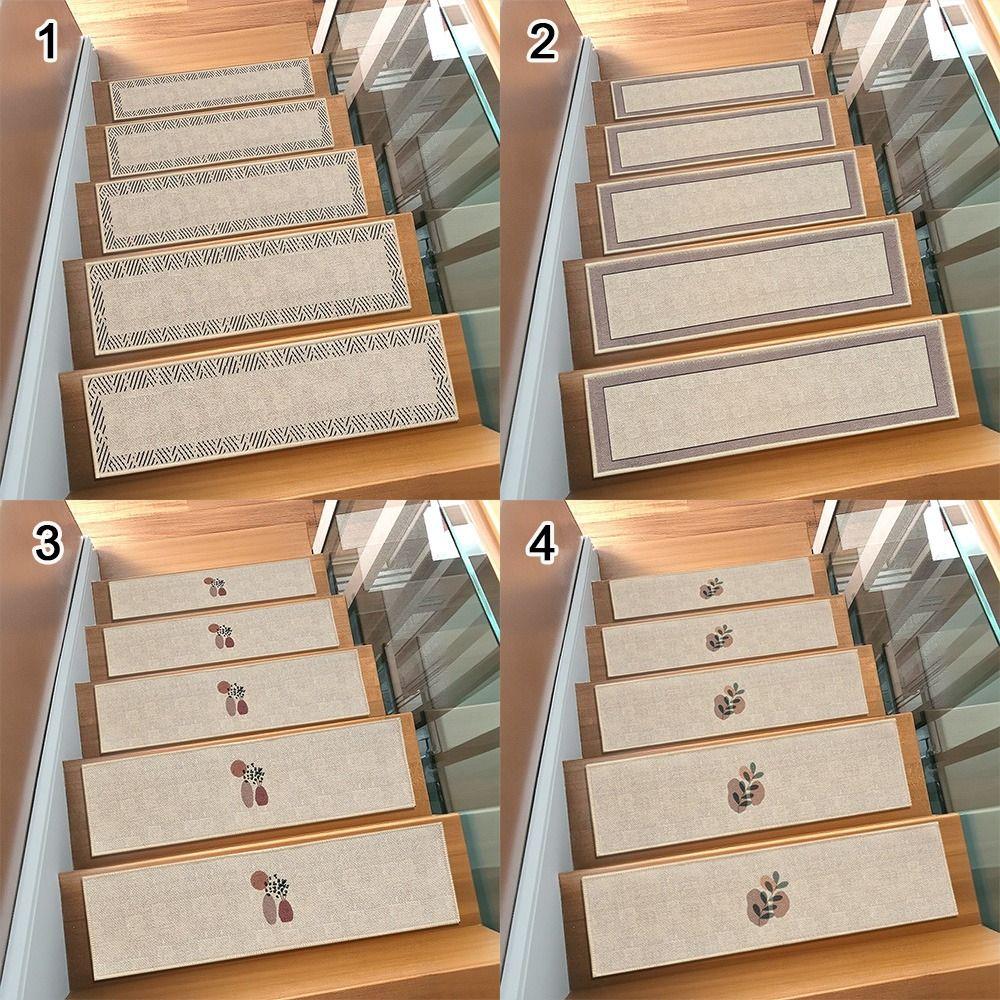 Non-Slip Stair Treads Washable Home Steps Protective Mat Creative Stair Carpet Pets Safe