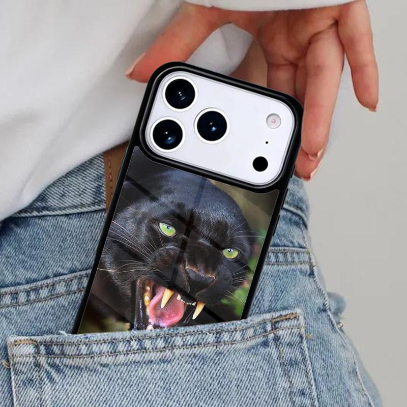 Animal Panther Phone Case for iPhone 16e 15 14 13 12 17 Pro Max Plus Air 17pro Cover Coque