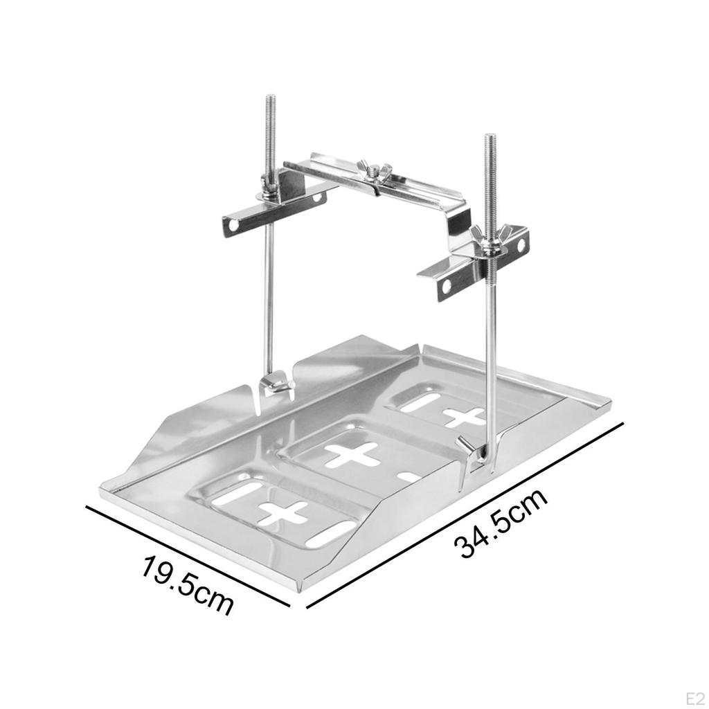 Car Battery Tray Bracket, Holder Storage, Adjustable Bracket Clamp for