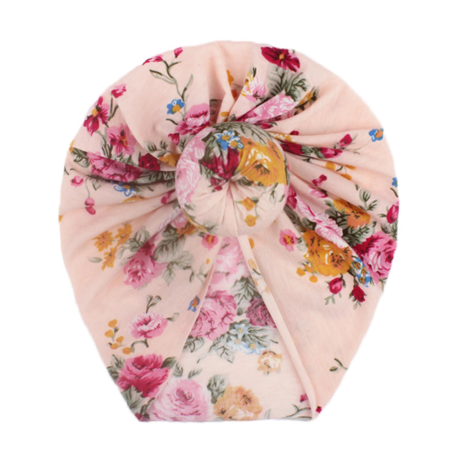 Toddler Kids Baby Boys Girls Floral Knotted Hat  Headwear Accessories