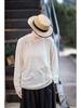 Autumn Beige Round Neck Long Sleeve Knit Top for Layering and Spring Commute