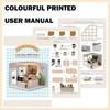 CUTEROOM Dollhouse Handmade Kit Set Miniature, Beginner's DIY Wooden Dollhouse Kit with Dustproof Cover and LED Light (H021)