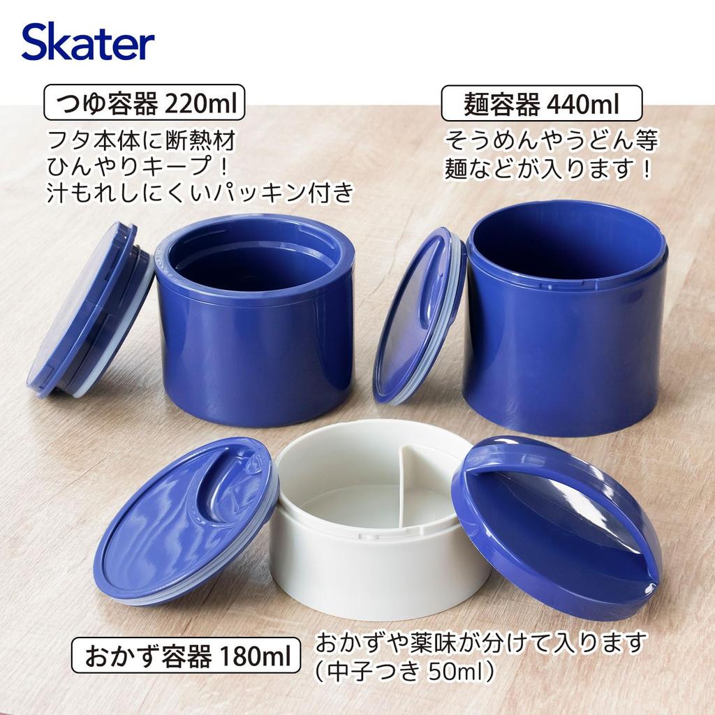 Skater Cold Noodle Lunch LRTM8 Box, White,