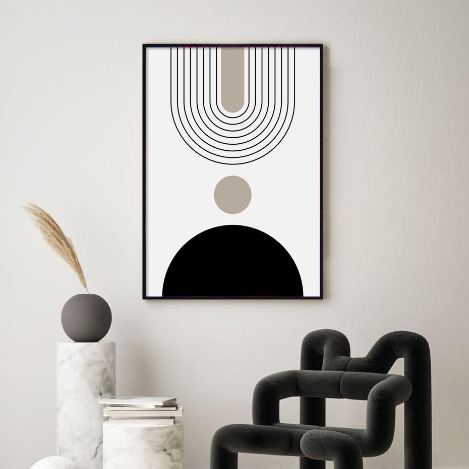 Bohemia Abstract Rainbow Line Minimalist Posters Prints Canvas Painting Wall Art Pictures Bedroom Living Room Home Decor