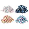 200pcs Pearl Beads Color Pearlized Gradient Bayberry Shaped Bubble Beads with Hole for DIY Jewelry M