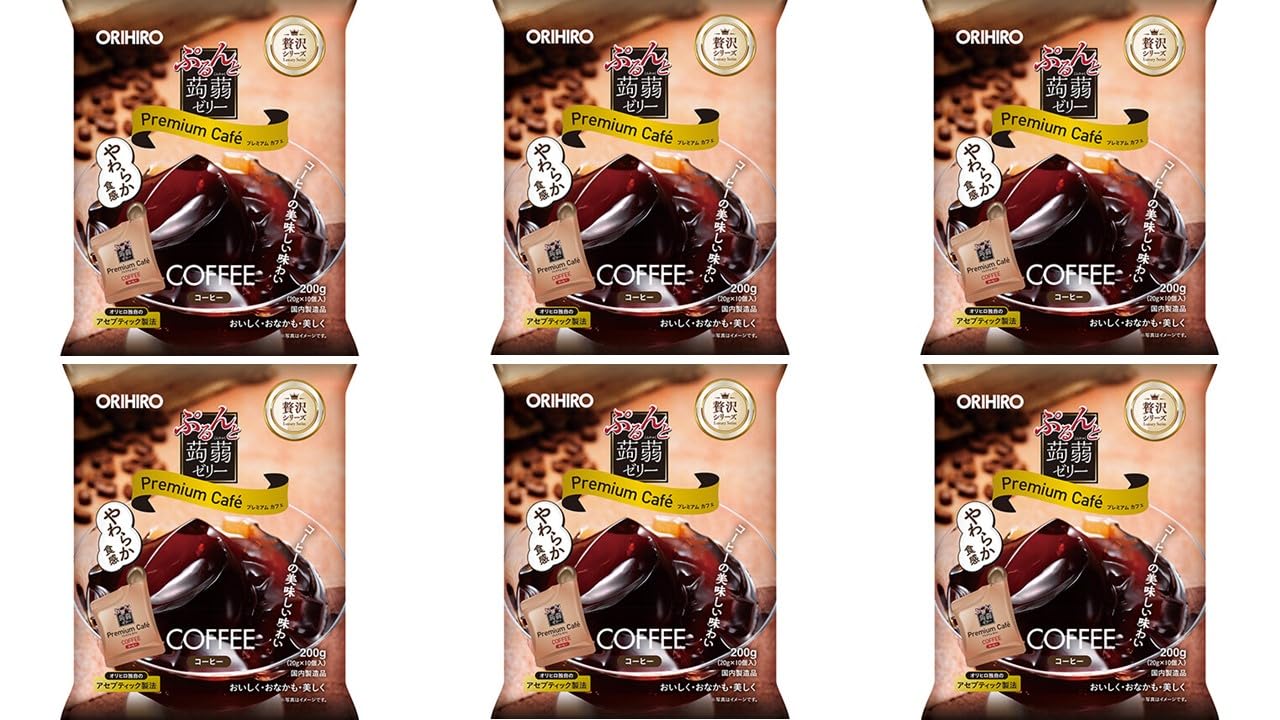 

Set of 6 Orihiro Purunto Konjac Jelly Premium Cafe Coffee Jelly pieces x 6 total 60 (10 bags, pieces)