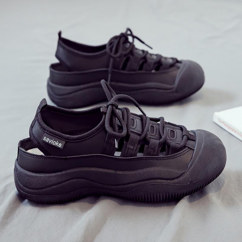 

Summer breathable and versatile new hollow beach shoes sandals little white shoes canvas shoes women s shoes tide 35 чёрный