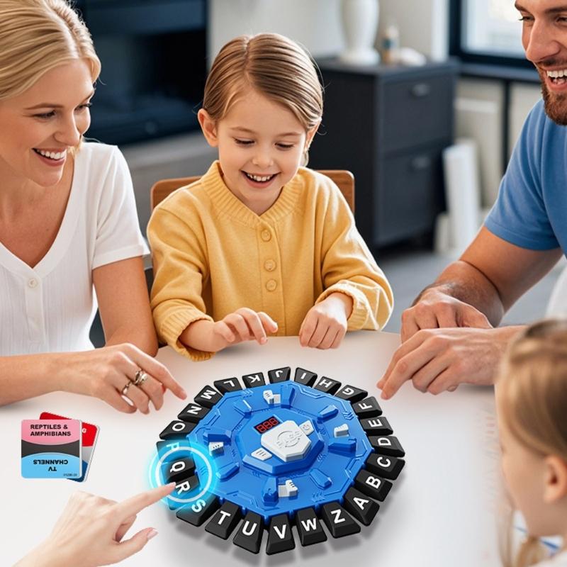 Funny Fast-Paced Learning Game Family Board Game Rhythm Turntables Toy Quick Thinking Letter Pressing Puzzle Game