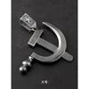 Prata de lei S925 feita à mão, pingente de foice e martelo, tendência nacional personalizada, pingente de colar para casal masculino comunista