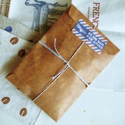 10Pcs/lot Old Style Mini Vintage Paper Envelope Brown Kraft Packaging for Retro Postcard Invitation Card Small Gift Letter