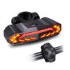 1Pc Bicycle Headlight with Horn Alarm Remote Control Waterproof Bicycle Tail Light with Turn Signal Bike Anti-theft Alarm