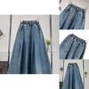 Denim A Line Skirt For Plus Size Women With Button Details For Fall 2025
