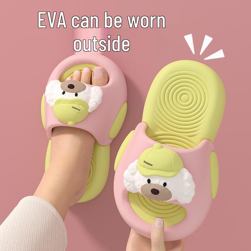 Puppy Kids Slippers: Non-slip Pink EVA Indoor Sandals for Girls 2026