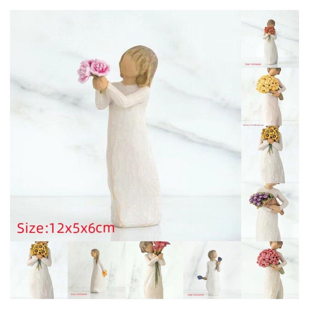 Handmade Imitation Wood Carving Resin Crafts Home Decoration Gift For Couples