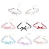 Stylish Choker Necklace Adjustable Length Necklace Bowknot Maid Cosplay Choker