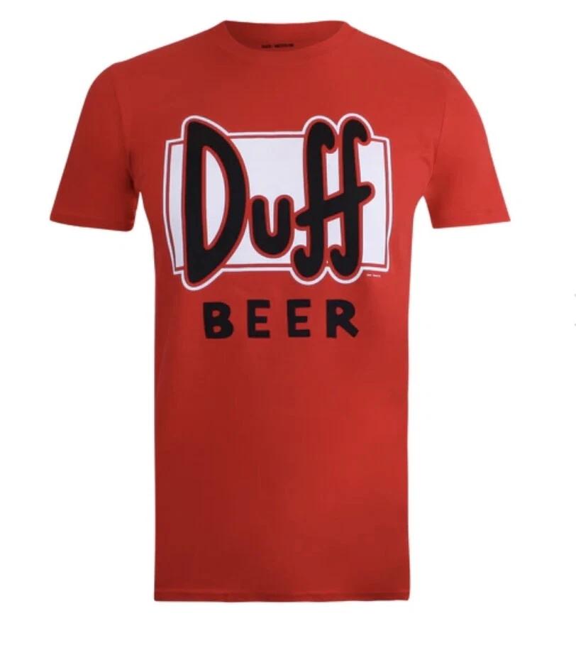 The Simpsons Red Duff Beer T-Shirt S