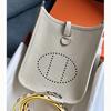 High End High Grade Voskovaná nit Vrchní vrstva TC Hovězí kůže Evelyn Dámská Jednoramenná Crossbody Kbelíková taška Lehký Luxus