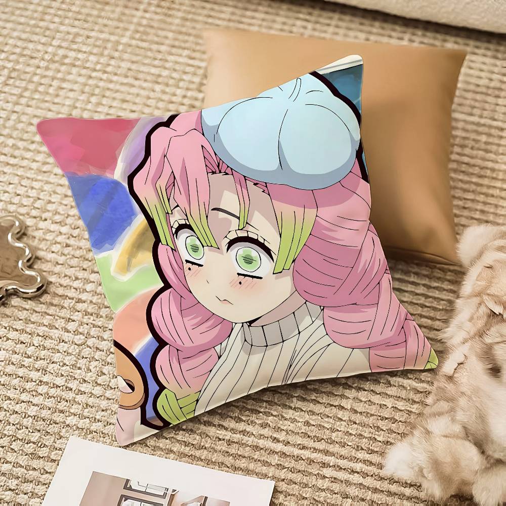 Мультяшная наволочка D-DemonS S-SlayerS Защита от пылевых клещей Невидимая молния Диван-кровать 12x12Inch