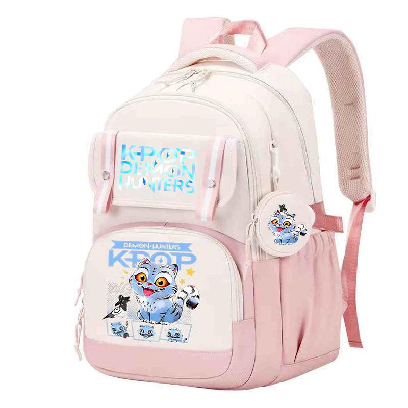 KPop Demon Hunters Demon Hunters Peripheral Korean Version Schoolbag To Reduce the Burden and Protect the Spine for Primary and Secondary