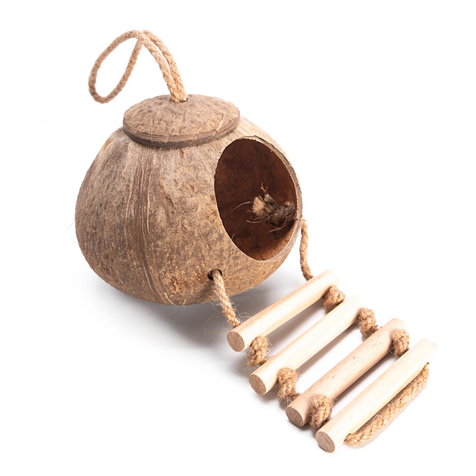 

Будиночок для хом яка, драбинка для лазіння, натуральна печера, схованки для маленьких домашніх тварин для сирійського хом яка, легко збирається, декор для середовища існування D