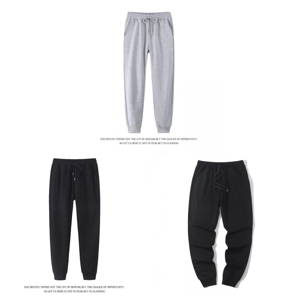 Men Cotton Jogger Pants With Drawstring Waist For Casual Sports And Autumn Wear