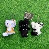 Niedlicher Hellokitty Plüsch Rucksack Schlüsselanhänger Anhänger Puppe Schwarz und Weiß Schleife Kitty