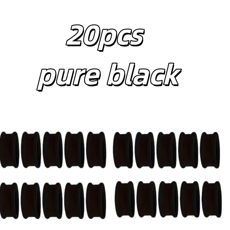 

20pcs Black Hair Elastics for Women – Thick Seamless, Non-Slip, Soft & Durable, All Types