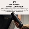 Trtl Flask, Travel Water Bottle - For Hot and Cold Drinks - Insulated Water Bottle with Leak-Proof Storage Lid, Holds Up To 600 ML Of Liquid