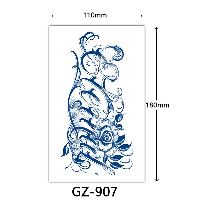 

Соковые тату-наклейки, Растительные тату-наклейки, Полуперманентные тату-наклейки с английскими буквами Тату 110*180mm