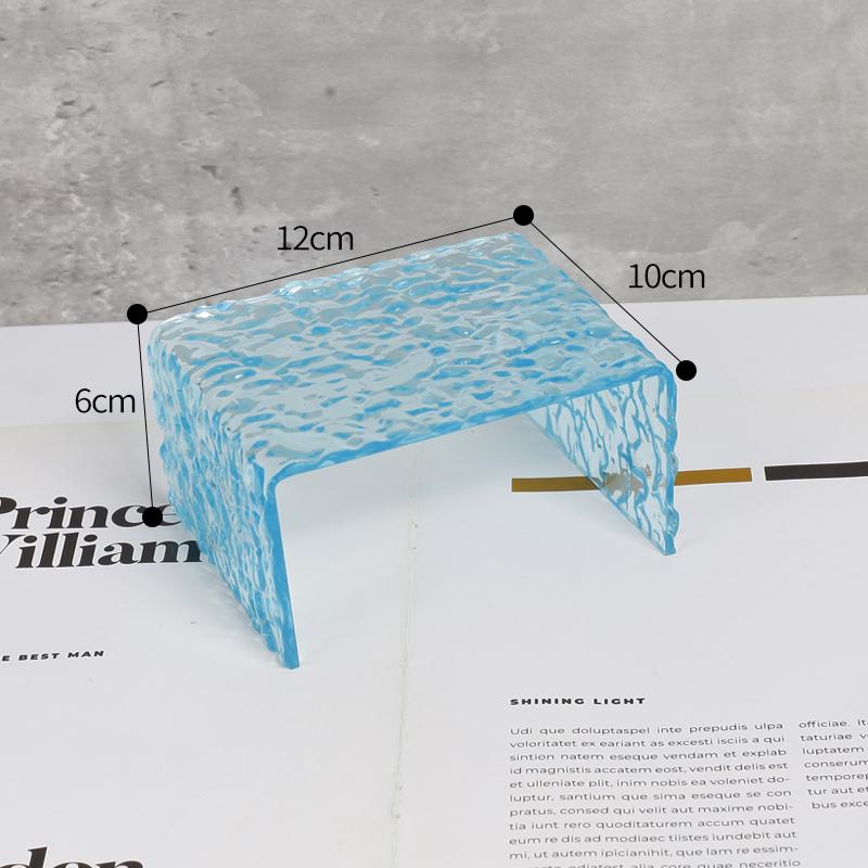 Acrylic Riser Display Shelf,Clear Rectangular Jewelry Display Stand,Transparent Shelf for Decor,Showcase Holder for Cupcake