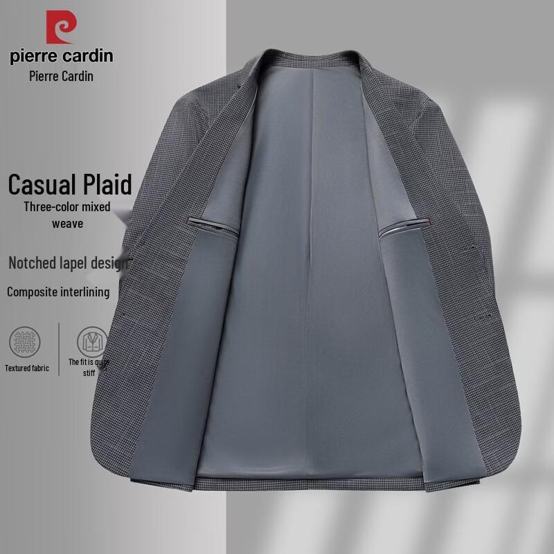 Мужской дышащий пиджак Pierre Cardin с вырезом на лацканах 2XL/185 серый